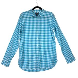 J.Crew Gingham Barbiecore Cotton button down long sleeves shirt